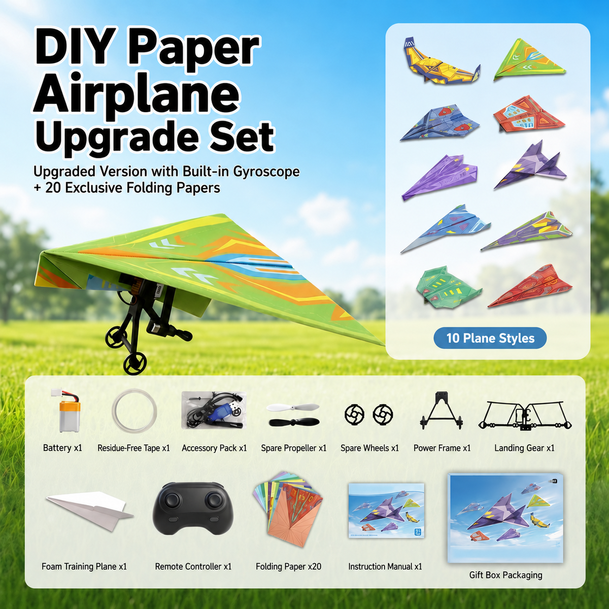 Interactive RC Paper Airplane Kit โ Fold & Fly