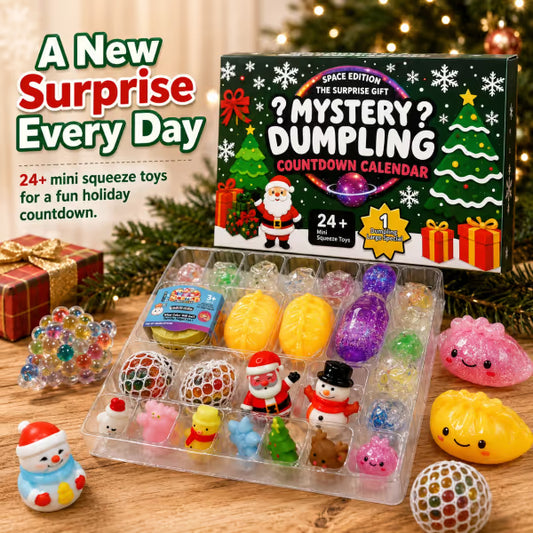 🎄 Mystery Dumpling Christmas Countdown Calendar – 24+ Squeeze Toy Surprises