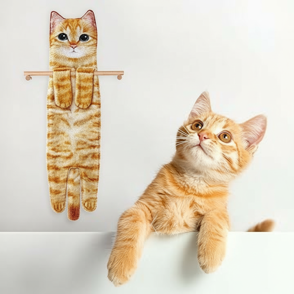 Funny Cat ＆ Dog Hand Towels