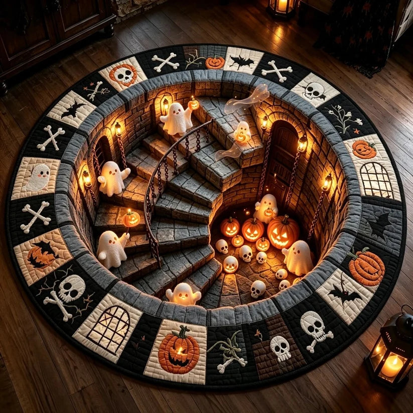 🎃🎄 3D Illusion Holiday Rug – Spooky Halloween & Christmas Magic for Your Home