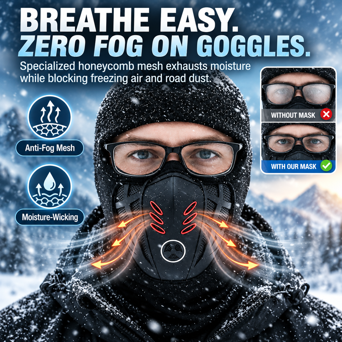 🌬️❄️🚴Winter Rider Warm Anti-Haze Balaclava Full Face Mask🛡️🌫️