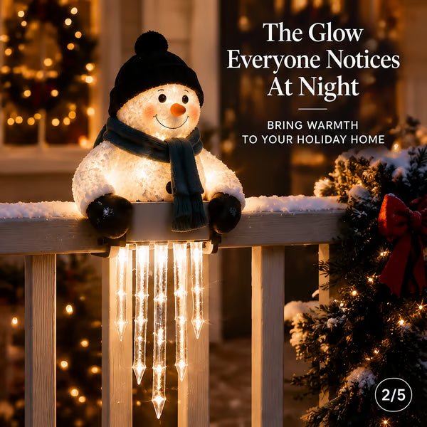 ☃️WinterGlow Snowman Icicle Light Decor