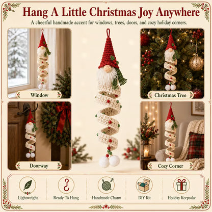 🎄Cozy Gnome Crochet Ornament Kit Collection | Premium Soft Yarn, Complete Crochet Tools & 9 Charming Designs 🧶