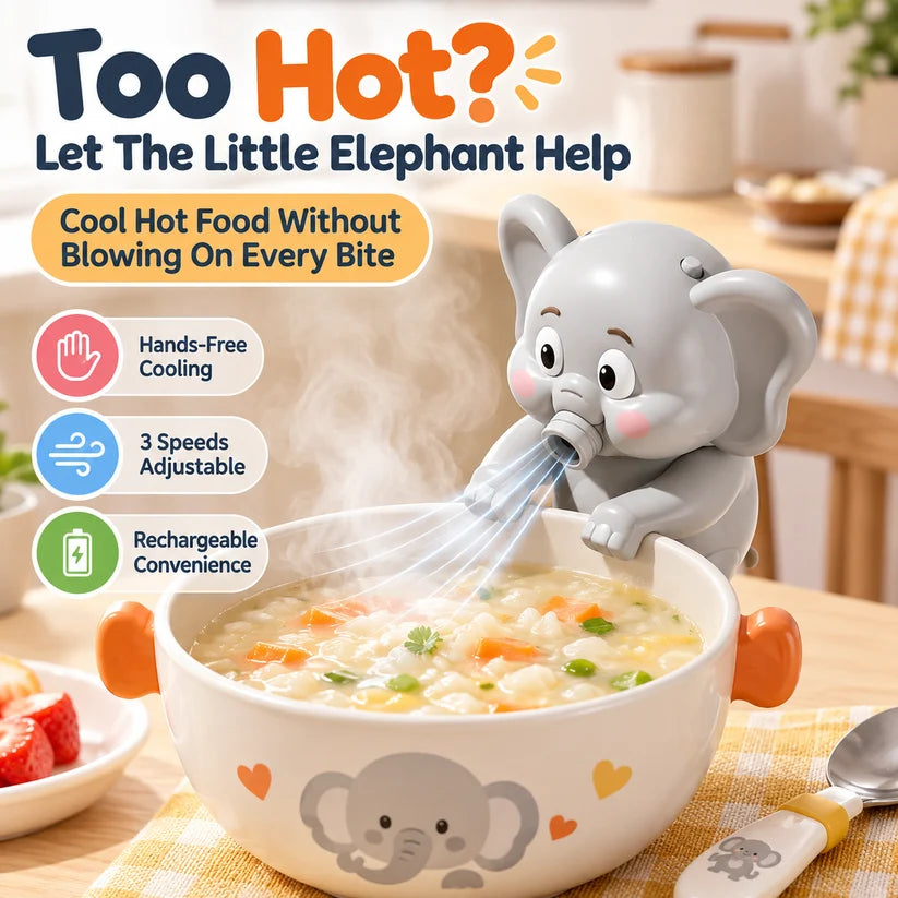 🐘 Hands-Free Food Cooling Fan