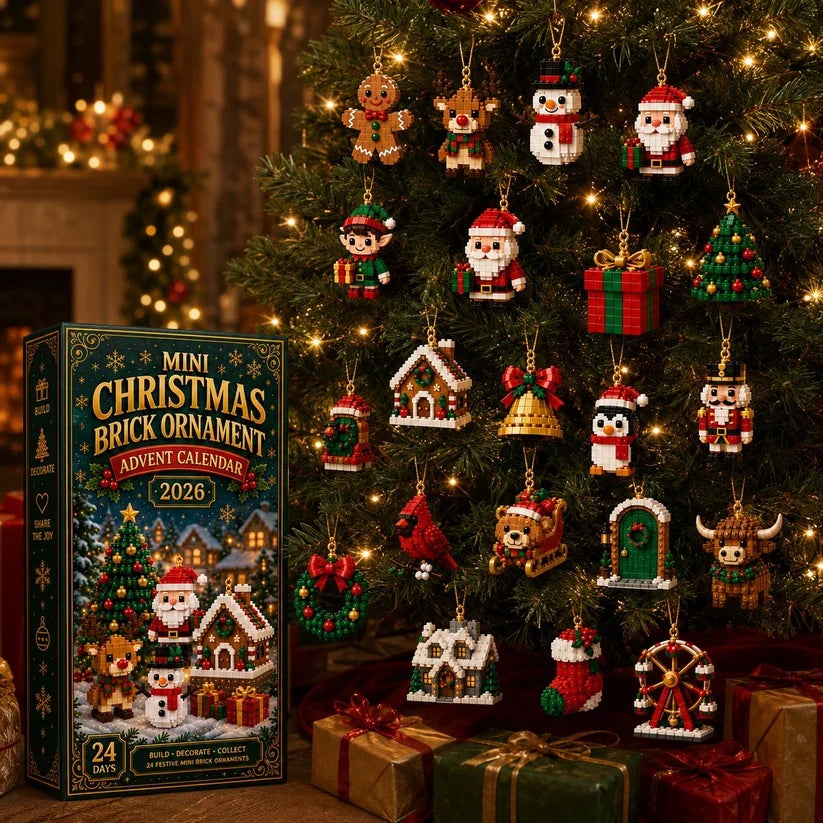 ⏳ Last day to save 49% – 🎄 24-Day Mini Christmas Ornament Advent Calendar | 24 unique festive buildable designs with hanging loops—perfect for decorating Christmas trees, wreaths, and holiday displays 🧱