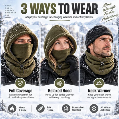 ⏳LAST DAY SALE - 50% OFF!! 3-in-1 Winter Fleece Balaclava 🧣❄️