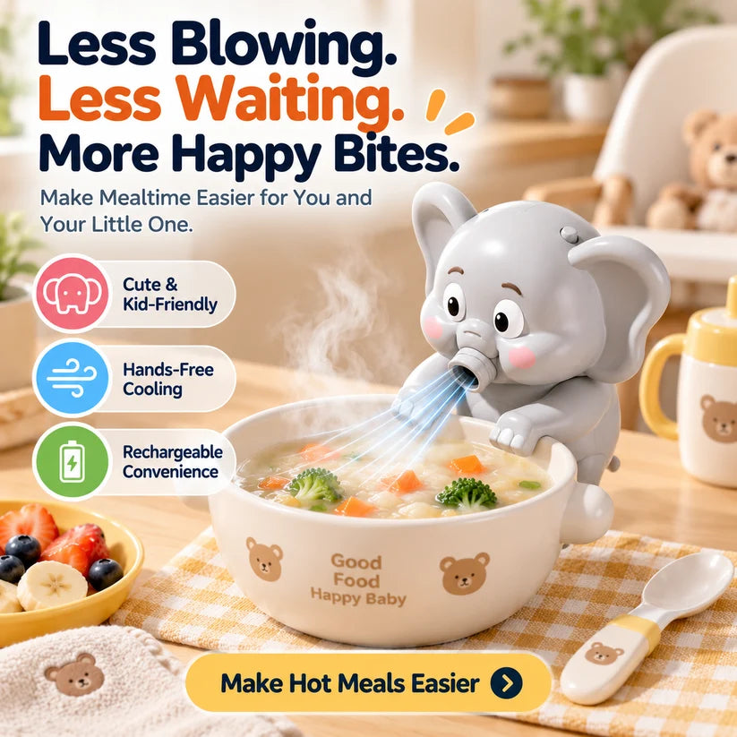 🐘 Hands-Free Food Cooling Fan