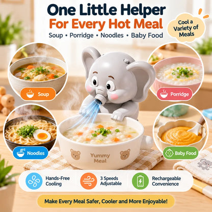 🐘 Hands-Free Food Cooling Fan