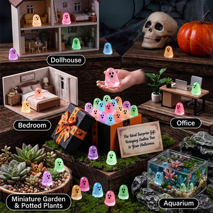 🎃 Must-Have Halloween Decor – 30pcs Cute Mini Ghost Figures 👻