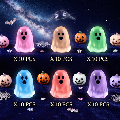 🎃 Must-Have Halloween Decor – 30pcs Cute Mini Ghost Figures 👻