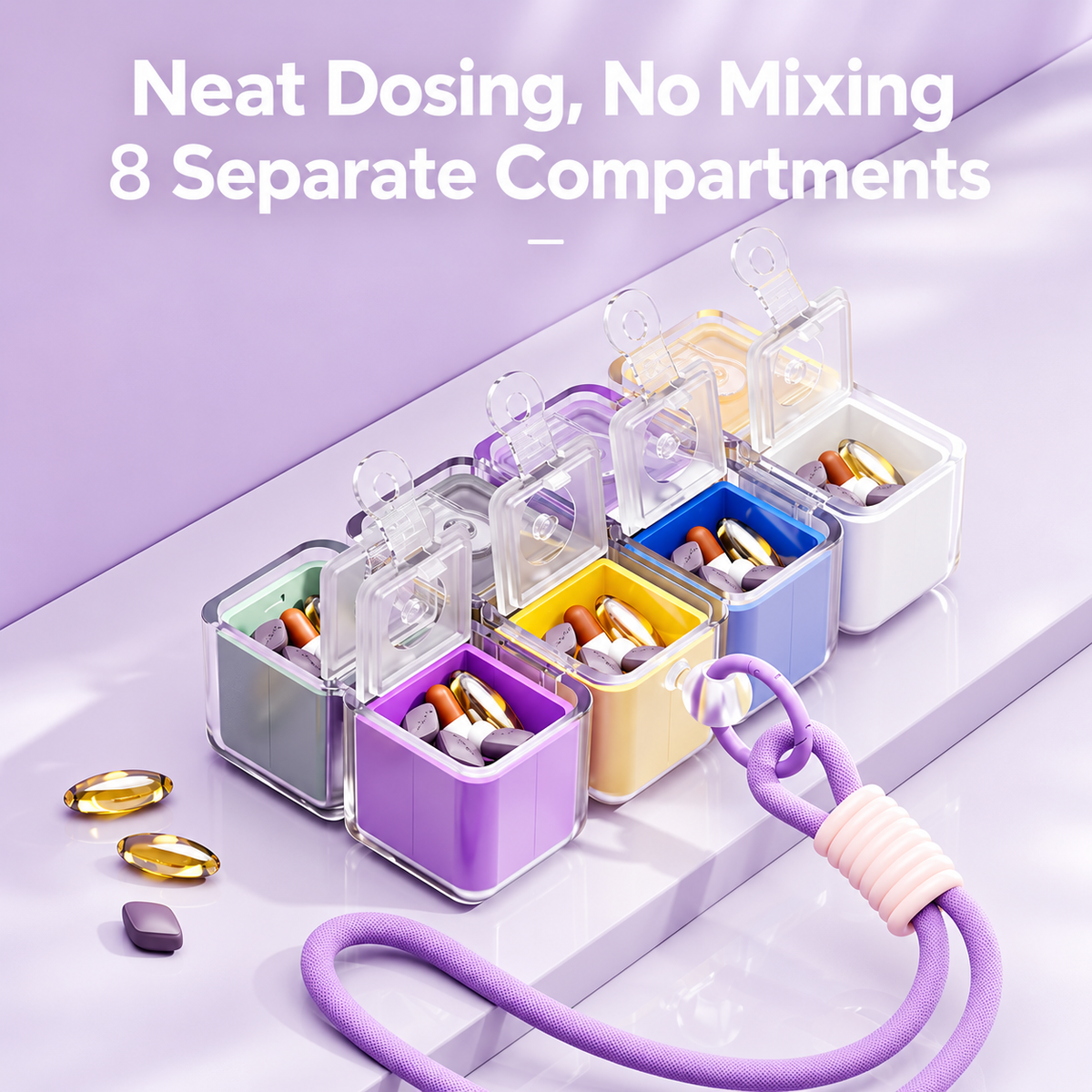 Fernfablelab™ | Aesthetic 8-Slot Pill & Vitamin Dispenser