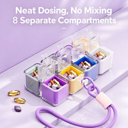 Fernfablelab™ | Aesthetic 8-Slot Pill & Vitamin Dispenser