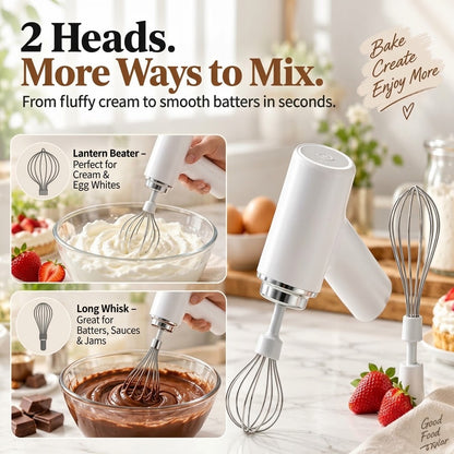 🍰 Cordless 3-Speed Hand Mixer – Portable Freedom for Every Kitchen & Beyond